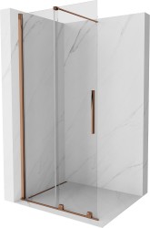 MEXEN/S - Velar posuvné sprchové dveře Walk-in 110, transparent, růžové zlato (871-110-000-03-60)