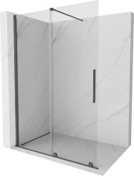 MEXEN/S - Velar posuvné sprchové dveře Walk-in 140, transparent, grafit kartáčovaná (871-140-000-03-66)