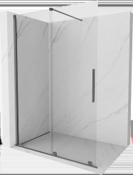 MEXEN/S - Velar Sprchová zástěna posuvná Walk-in 130 x 200, transparent 8 mm, grafit metal (871-130-000-03-95)