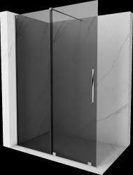 MEXEN/S - Velar Sprchová zástěna posuvná Walk-in 150 x 200, grafit 8 mm, chrom (871-150-000-43-01)