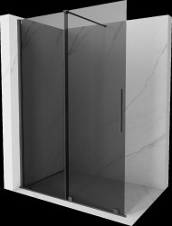 MEXEN/S - Velar Sprchová zástěna posuvná Walk-in 150 x 200, grafit 8 mm, grafit kartáčovaná (871-150-000-43-66)