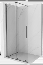 MEXEN/S - Velar Sprchová zástěna posuvná Walk-in 90 x 200, transparent 8 mm, grafit metal (871-090-000-03-95)