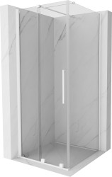 MEXEN/S - Velar sprchový kout 110 x 110, transparent, bílá (871-110-110-01-20)