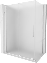 MEXEN/S - Velar sprchový kout, posuvné dveře 140 x 70, dekor, bílá (871-140-070-31-20)