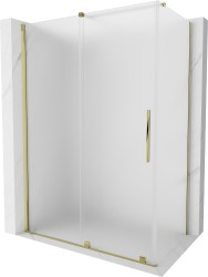MEXEN/S - Velar sprchový kout, posuvné dveře 140 x 70, dekor, zlato (871-140-070-31-50)