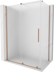 MEXEN/S - Velar sprchový kout, posuvné dveře 160 x 90, dekor, měď kartáčovaná (871-160-090-31-65)