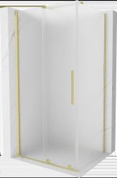MEXEN/S - Velar sprchový kout, posuvné dveře 90 x 70, dekor, zlato kartáčovaná (871-090-070-31-55)
