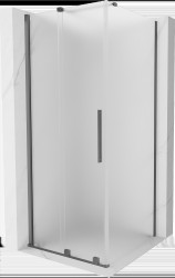 MEXEN/S - Velar sprchový kout, posuvné dveře 90 x 90, dekor, grafit metal (871-090-090-31-95)