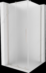 MEXEN/S - Velar sprchový kout, posuvné dveře 90 x 90, dekor, nikl kartáčovaný (871-090-090-31-97)