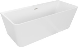 MEXEN/S - Volta vana volně stojící rohová 150 x 75, bílá, sifon a přepad nikl kartáčovaná (51131507500-97)