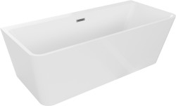 MEXEN/S - Volta vana volně stojící rohová 170 x 75, bílá, sifon a přepad grafit metal (51131707500-95)