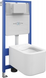 MEXEN/S - WC předstěnová instalační sada Fenix Slim s mísou WC Elis,  bílá (6103391XX00)