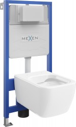 MEXEN/S - WC předstěnová instalační sada Fenix Slim s mísou WC Margo,  bílá (6103342XX00)