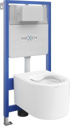 MEXEN/S - WC předstěnová instalační sada Fenix Slim s mísou WC Sofia,  bílá (6103354XX00)