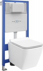 MEXEN/S - WC předstěnová instalační sada Fenix XS-F s mísou WC Vega + sedátko softclose,  bílá (68030654000)