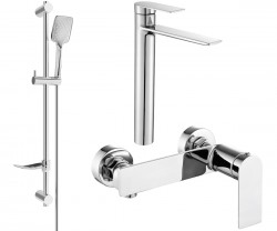 MEXEN/S - Zero SET umyvadlová + sprchová baterie s příslušenstvím DF62, chrom (71114DF62-00)