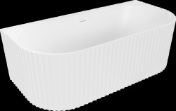 MEXEN - Sella volně stojící vana przyścienna reliéf 150 x 75, bílá mat (52711507501-SS)