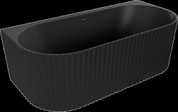 MEXEN - Sella volně stojící vana przyścienna reliéf 170 x 80, černá mat (52711708071-SS)