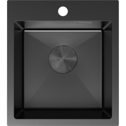 MEXEN - Solix ocelový dřez 1-bowl 400 x 450 mm, černá (6401401000-70)