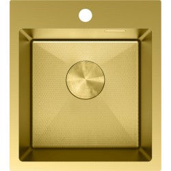MEXEN - Solix ocelový dřez 1-bowl 400 x 450 mm, zlatá HC (6401401000-55HC)