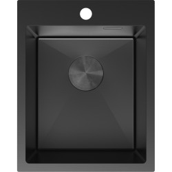 MEXEN - Solix ocelový dřez 1-bowl 400 x 500 mm, černá (6406401000-70)