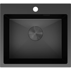 MEXEN - Solix ocelový dřez 1-bowl 500 x 450 mm, černá (6402501000-70)