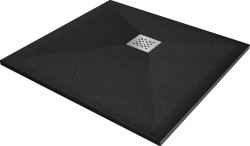 MEXEN - Stone+ Sprchová vanička čtvercová 70x70, černá (44707070)