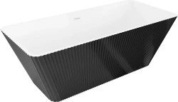 MEXEN - Tava volně stojící vana reliéf 170 x 75, bílá/černá, bez krytky přepadu a zátky (52851707575-SS)