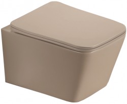 MEXEN - Teo Závěsná WC mísa včetně sedátka s slow-slim, duroplast, cappuccino mat (30854064)