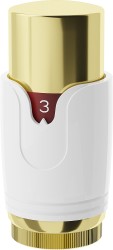 MEXEN - Termostatická hlavice pro radiátor, bílá/zlatá (W900-000-25)
