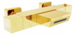 MEXEN - Termostatická vanová baterie Cube, zlatá (77360-50)