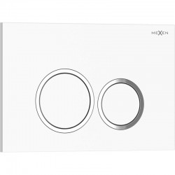MEXEN - Tex 01 splachovací tlačítko, bílá lesklá (6101-01)