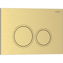 MEXEN - Tex 01 splachovací tlačítko, zlatá kartáčovaná (6101-11)