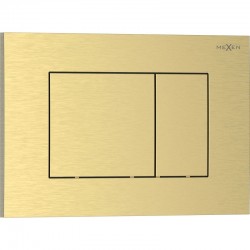 MEXEN - Tex 02 splachovací tlačítko, zlatá kartáčovaná (6102-11)