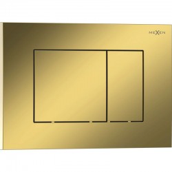 MEXEN - Tex 02 splachovací tlačítko, zlatá szampański lesklá (6102-08)