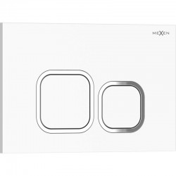 MEXEN - Tex 03 splachovací tlačítko, bílá lesklá (6103-01)