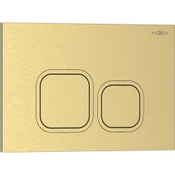 MEXEN - Tex 03 splachovací tlačítko, zlatá kartáčovaná (6103-11)