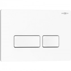 MEXEN - Tex 04 splachovací tlačítko, bílá lesklá (6104-01)