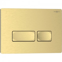 MEXEN - Tex 04 splachovací tlačítko, zlatá kartáčovaná (6104-11)