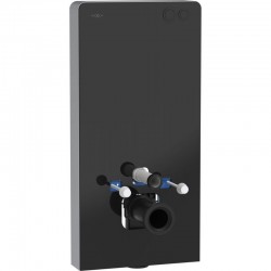 MEXEN - Tex Air G konsrukce pneumatický předstěnový rám pro do WC, černá sklo (61150A-70)