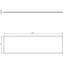 MEXEN - Uni vrchní deska 160, bílá mat (91AXX-1604-464-18-01)