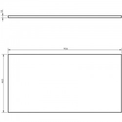 MEXEN - Uni vrchní deska 90, bílá lesk (91AXX-0904-464-18-00)
