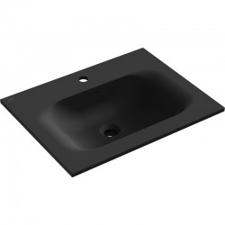MEXEN - Vela umyvadlo zapuštěné do desky 61 x 46,5, černá mat (25236071)