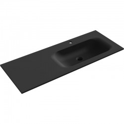 MEXEN - Vela umyvadlo zapuštěné do desky pravá 121 x 46,5, černá mat (25231271P)
