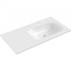 MEXEN - Vela umyvadlo zapuštěné do desky pravá 91 x 46,5, bílá lesk (25239000P)