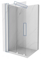 MEXEN - VELAR montážní sada pro instalaci na stěnu/dveře bílá (871-00-20)