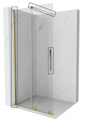 MEXEN - VELAR montážní sada pro instalaci na stěnu/dveře zlaté (871-00-50)