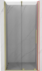 MEXEN - VELAR montážní sada pro sprchové dveře broušené zlato (871-05-55)