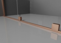 MEXEN - VELAR soklová lišta na dveře 200 kartáčovaná měď (871-06-65)