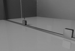 MEXEN - VELAR soklová lišta na dveře 200 kartáčovaná šedá (871-06-66)